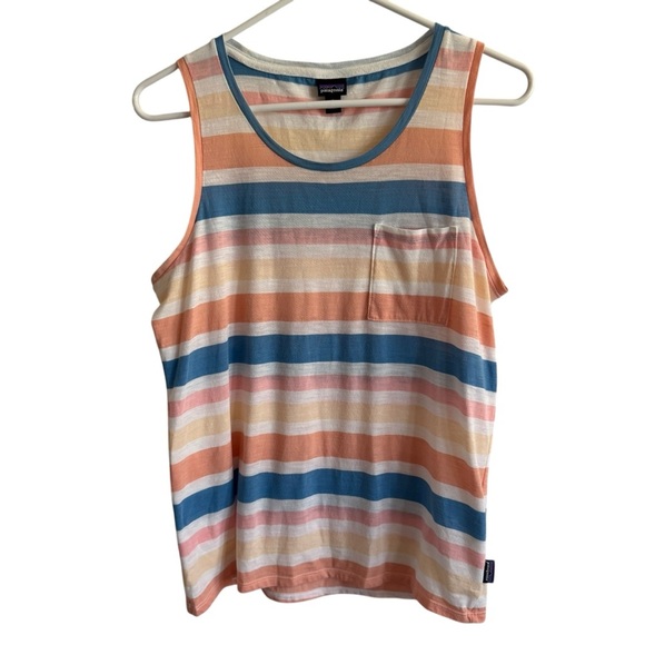 Patagonia Mainstay Tank Top, Organic Cotton Blend, Striped, Size S - Picture 3 of 9